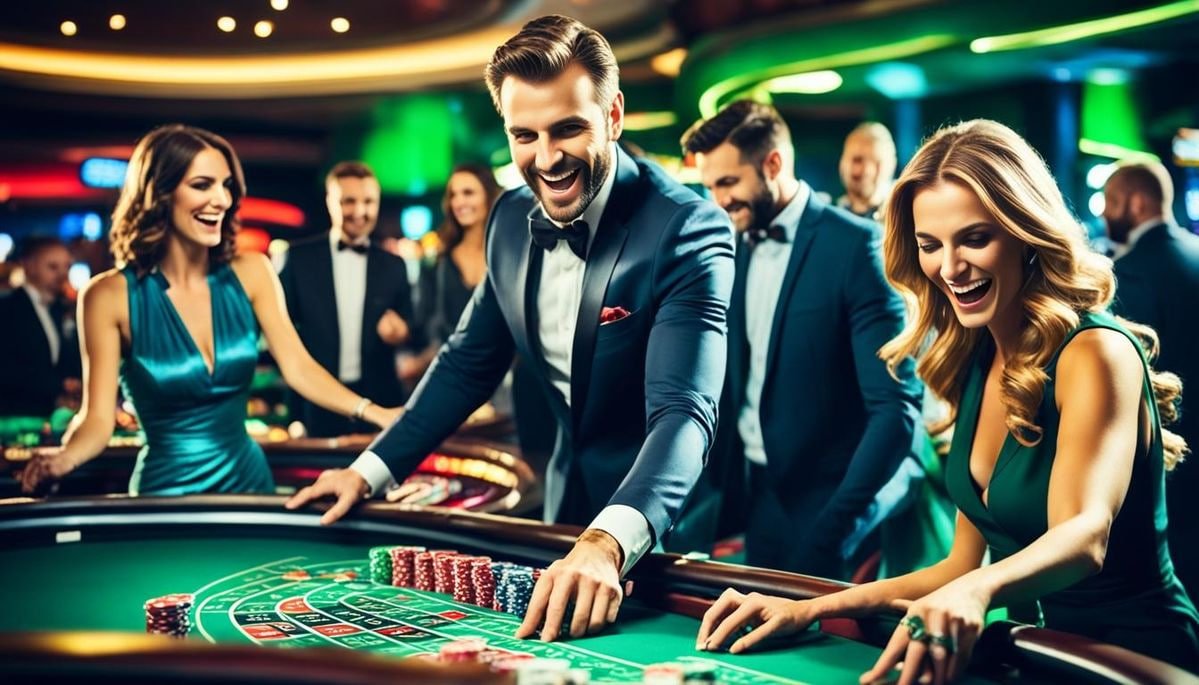 Pengguna memasang taruhan sports betting di perangkat mobile dengan interface yang responsif dan aman